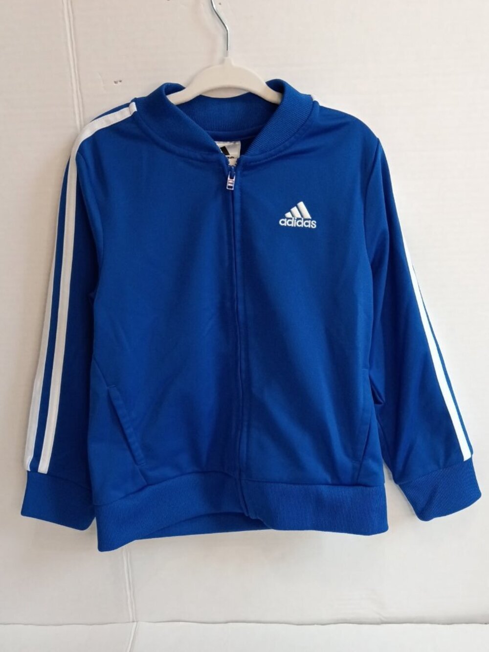 Adidas Kids Royal Blue Tricot Tracksuit Jacket Pants Set 4T - Picture 2 of 7